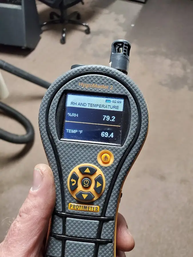 Moisture meter humidity assessment for Fire & Smoke Damage Restoration in Aldine